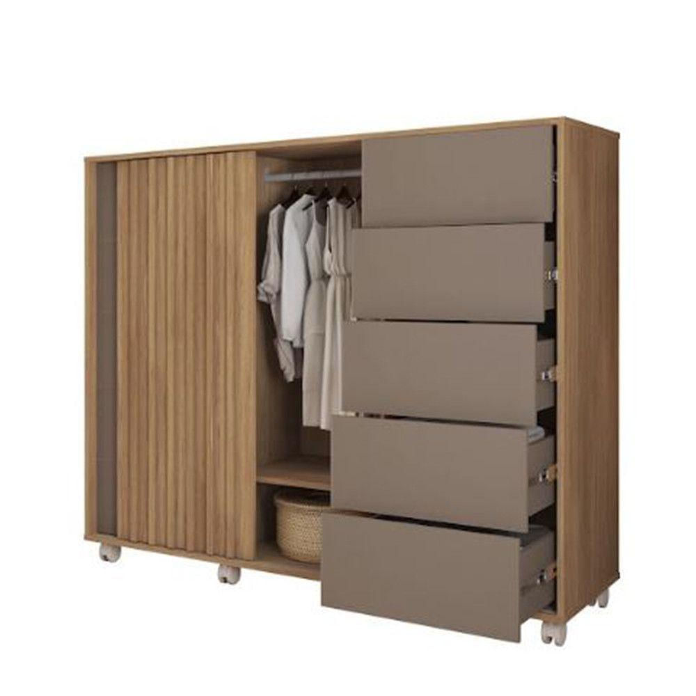 Comoda Caemun Pegasus 2 Portas 5 Gavetas Buruti/fendi