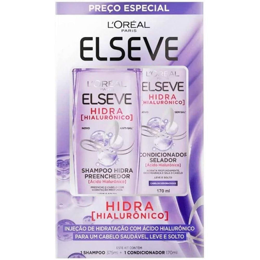 Kit Shampoo + Condicionador L'oréal Paris Elseve Hidra Hialurônico 375 Ml + 170 Ml