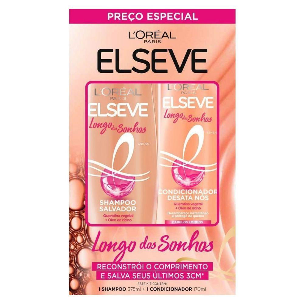 Kit Shampoo + Condicionador L'oréal Paris Elseve Longos Dos Sonhos 375 Ml + 170 Ml