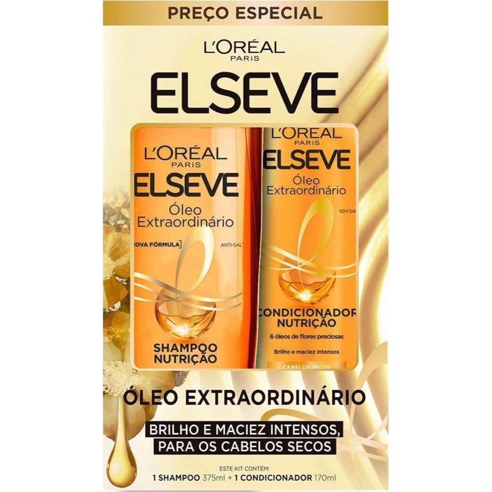 Kit Shampoo + Condicionador L'oréal Paris Elseve óleo Extraordinário 375 Ml + 170 Ml