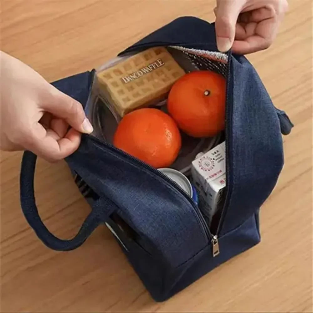 BOLSA TÉRMICA NECESSAIRE PORTÁTIL LANCHEIRA ORGANIZADORA MULTIFUNCIONAL BOLSO EXTERNO Único / Cinza