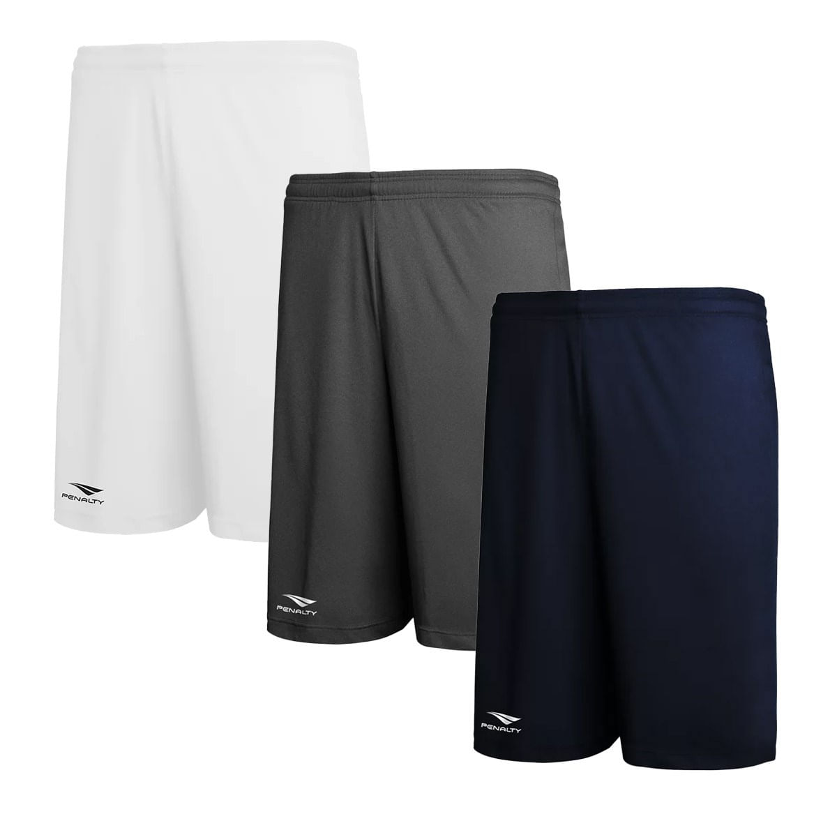 Kit 3 Calções Penalty X Masculino M / Branco/Cinza