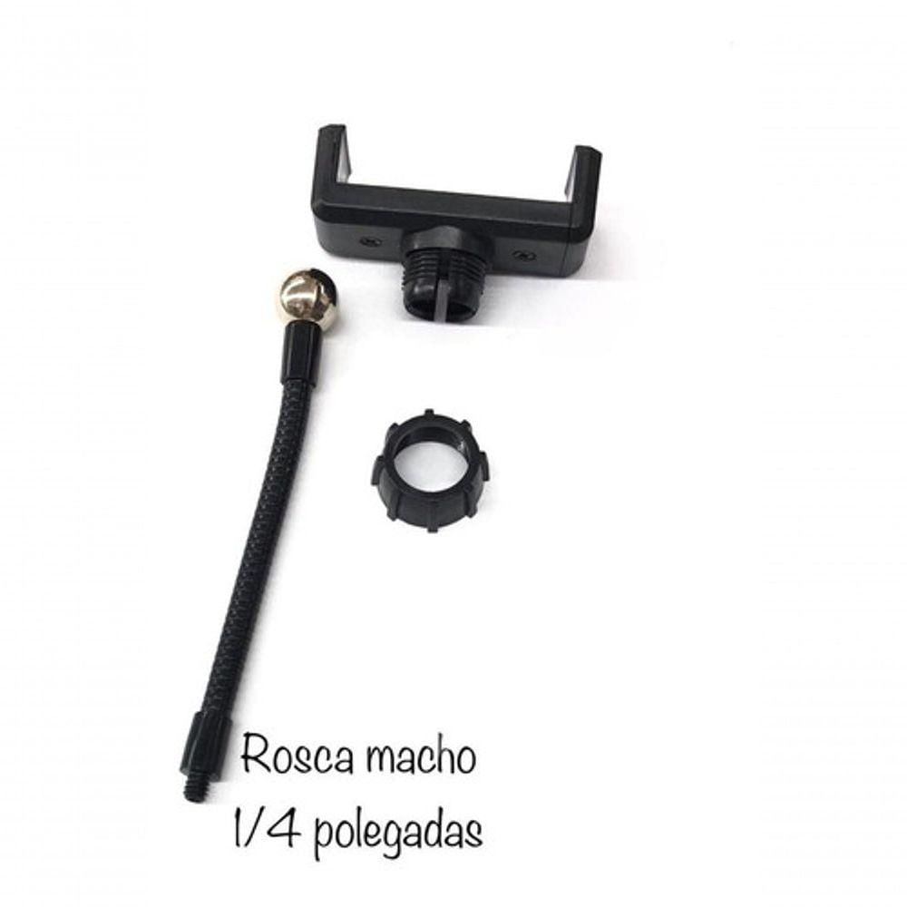 Suporte De Celular Flexível Para Ring Light Rosca Macho