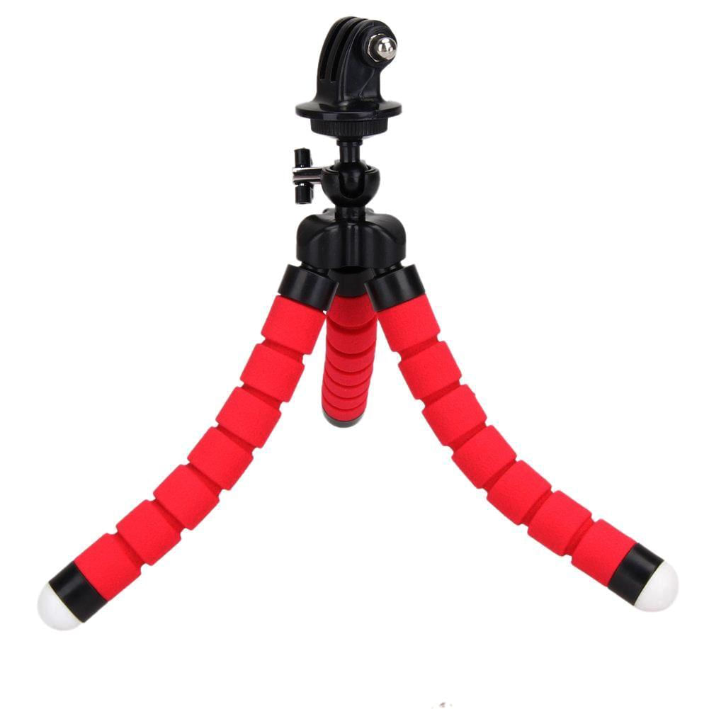 Mini Tripé Flexível Octopus Para GoPro e Câmeras Compactas Vermelho