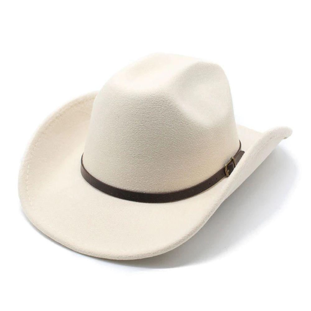 Chapéu Fedora De Feltro Aba Média Maleável Cata Ovo Cowboy Rodeio Unissex Batateiro Off White