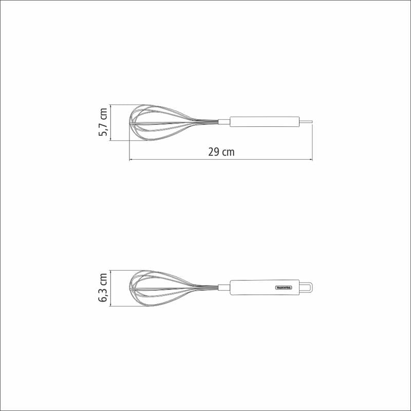 Batedor 29,7 cm Aço Inox Marffim Tramontina