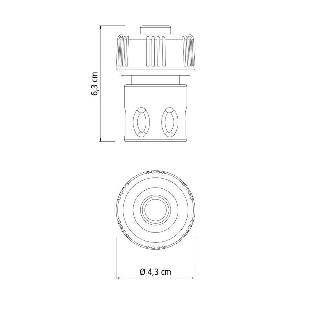 Engate Rápido Tramontina Em Plástico Para Mangueiras 5/8" E 3/4" Tramontina
