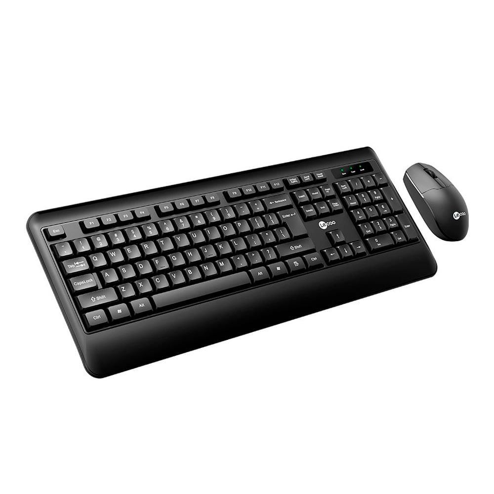 Kit Teclado e Mouse Wieless preto KW202 Lecoo