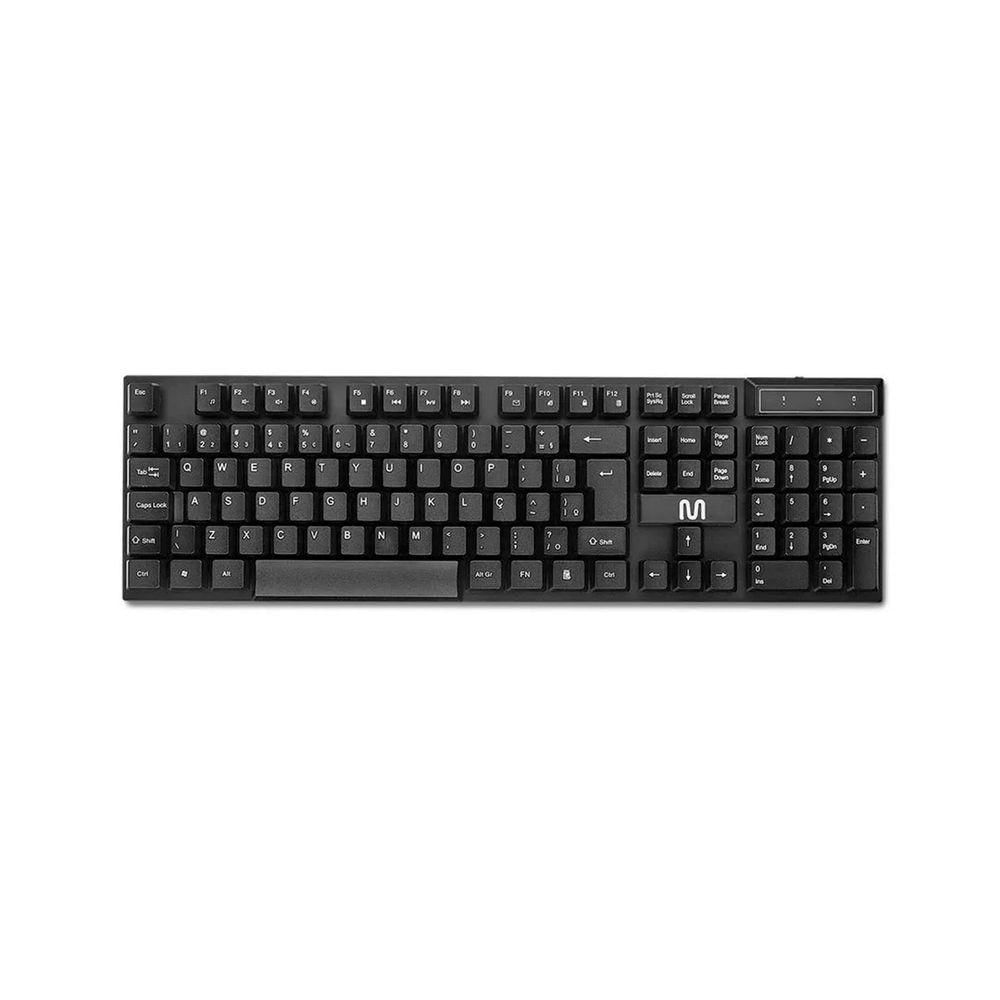 Teclado Sem Fio Ts100 Design Slim Conexao 2.4ghz Usb 12 Teclas Multimidia Teclas Flutuantes Preto Tc299