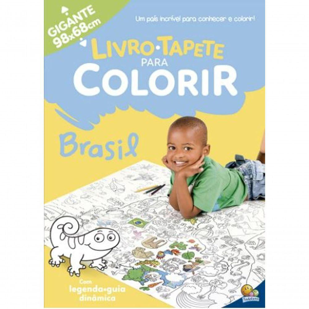 Kit 4 Livros Infantil Tapete Para Colorir