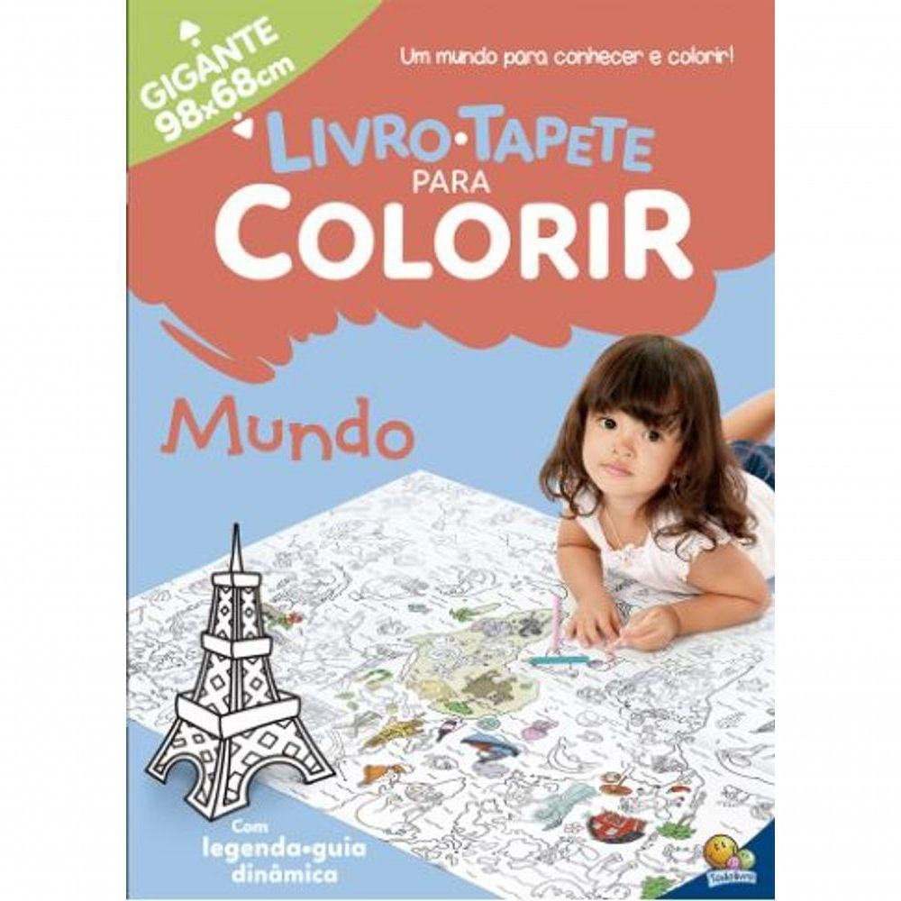 Kit 4 Livros Infantil Tapete Para Colorir