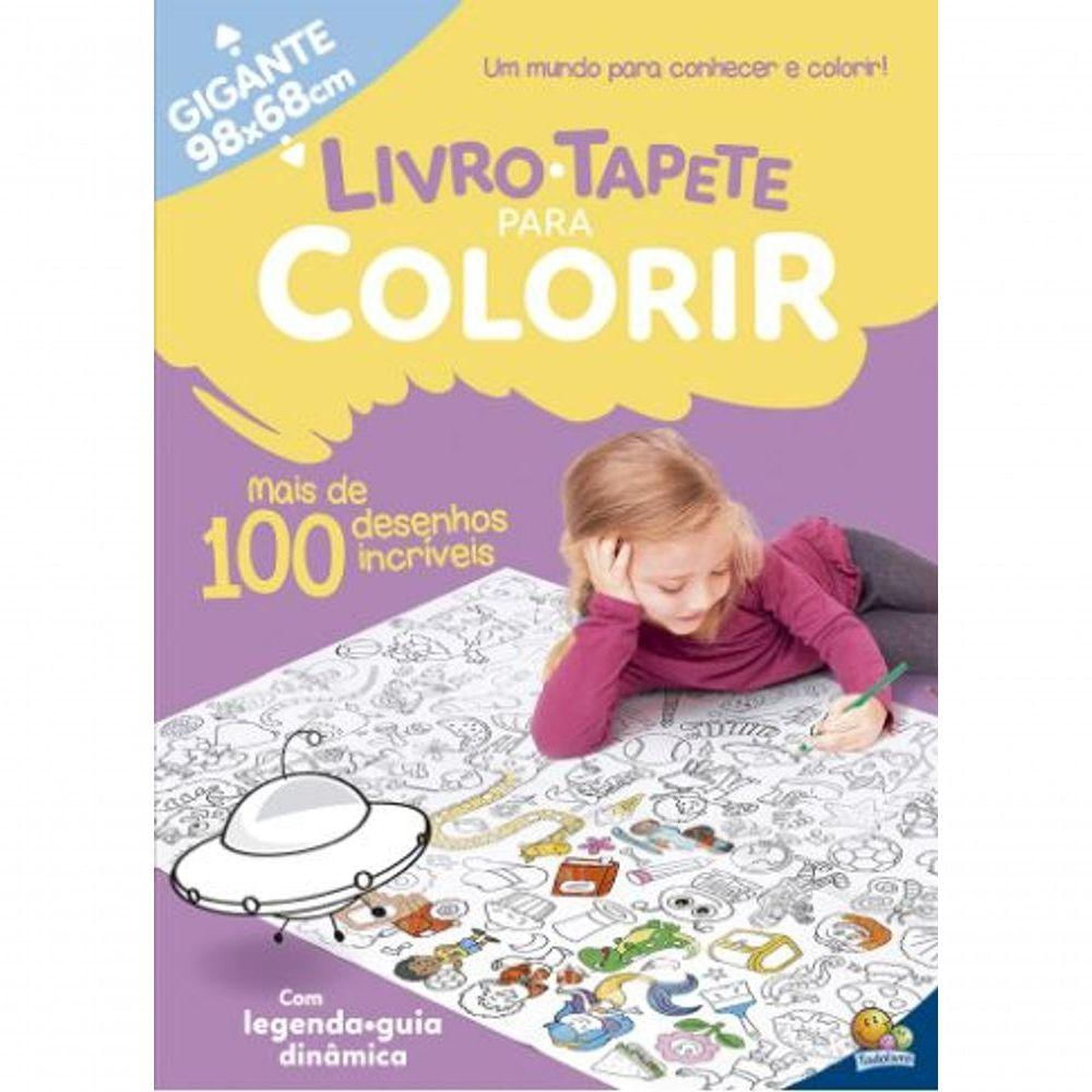 Kit 4 Livros Infantil Tapete Para Colorir