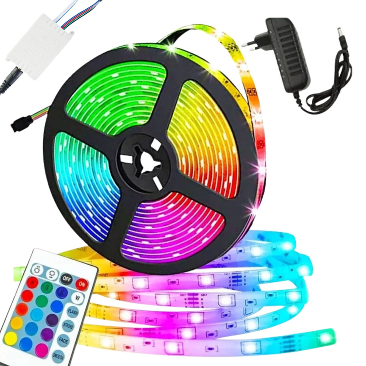 Fita de LED Pisca Pisca 5 Metros 300 LEDs Controle Remoto