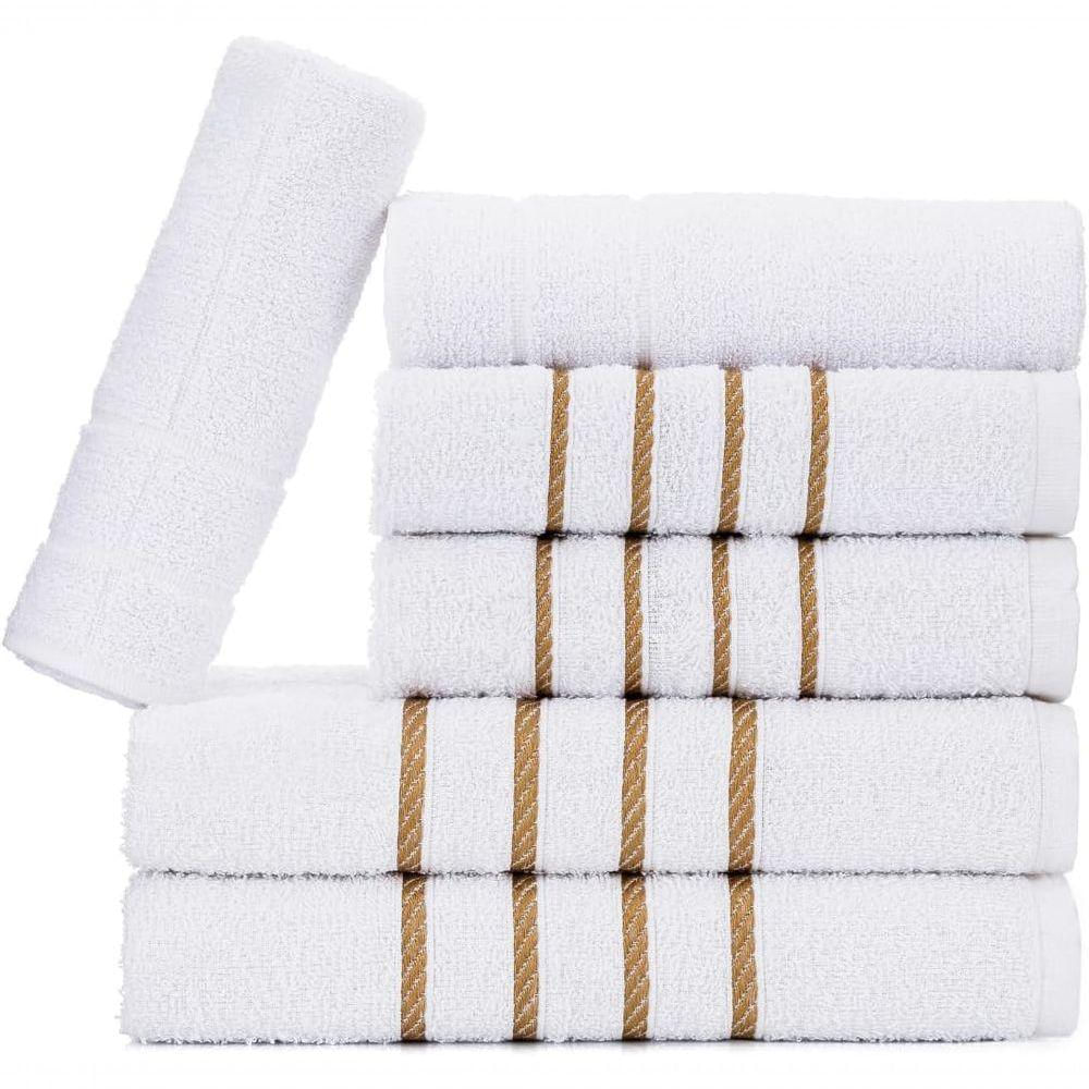 Jogo De Toalha Montreal 2 Banhão + 2 Rosto + 2 Tapete Piso Luxuoso 100% Algodão Branco