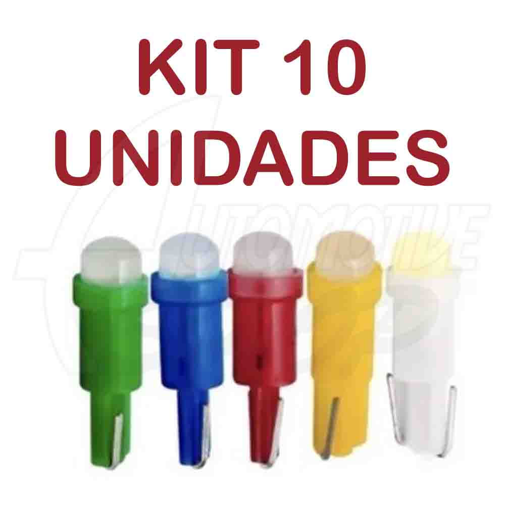 Kit 10x Lampada Led Pinguinho Painel T5 C/Suporte Cores Amarelo