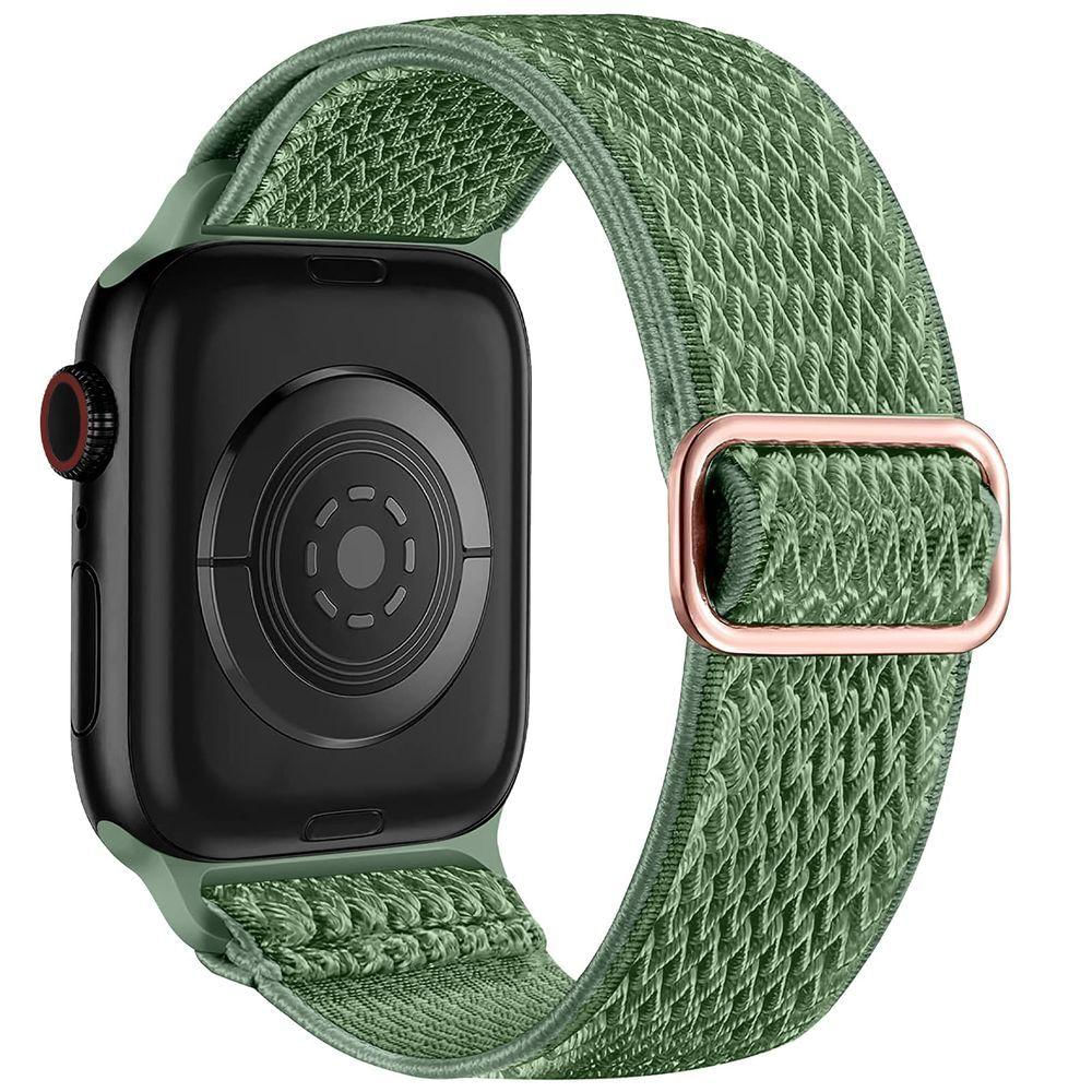 Lerobo Pulseira Solo Loop Nylon Para Apple Watch, Ajustável (verde)