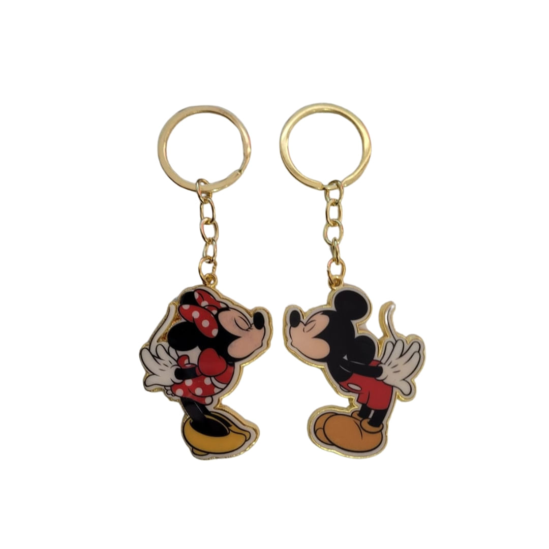 Kit Chaveiro Minnie e Mickey Beijo Apaixonado - Taimes