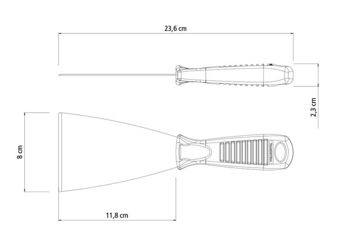 Espátula Metálica Rígida 8 Cm Tramontina