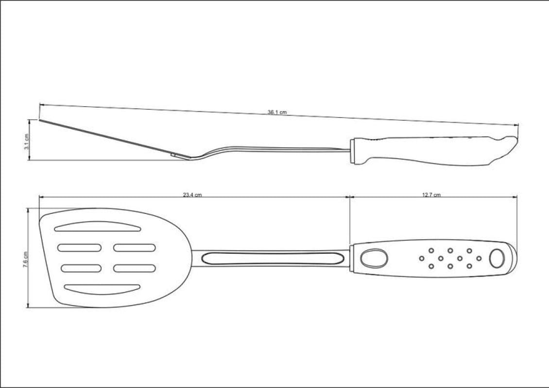 Espatula Inox Utilita Preto Tramontina