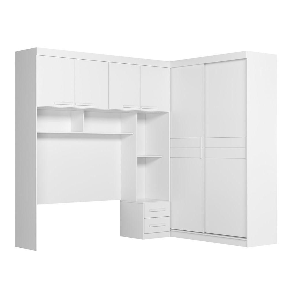 Guarda Roupa Modulado Casal Completo Florença Moval Branco