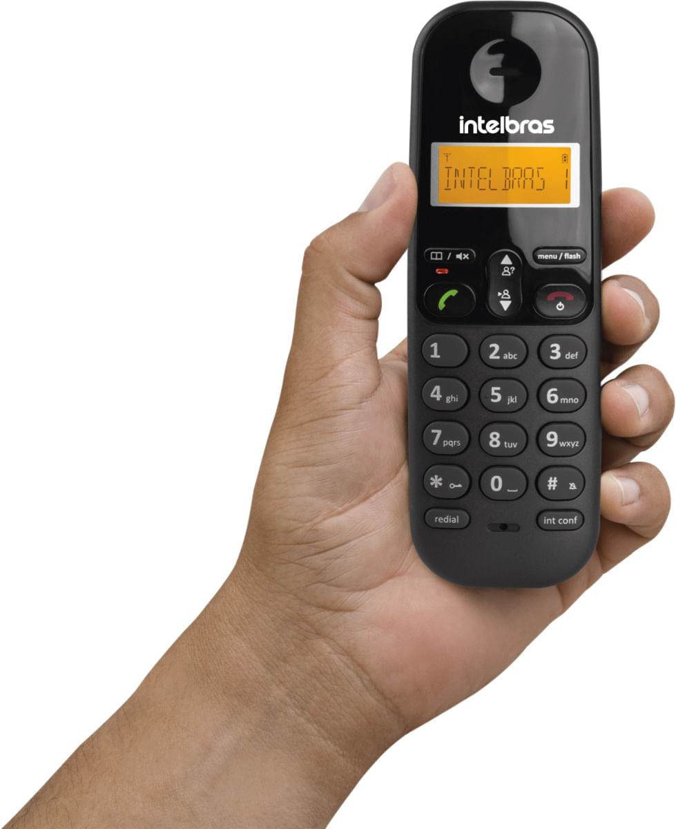 Telefone Sem Fio Intelbras Ts 3110 Identificador De Chamada Preto