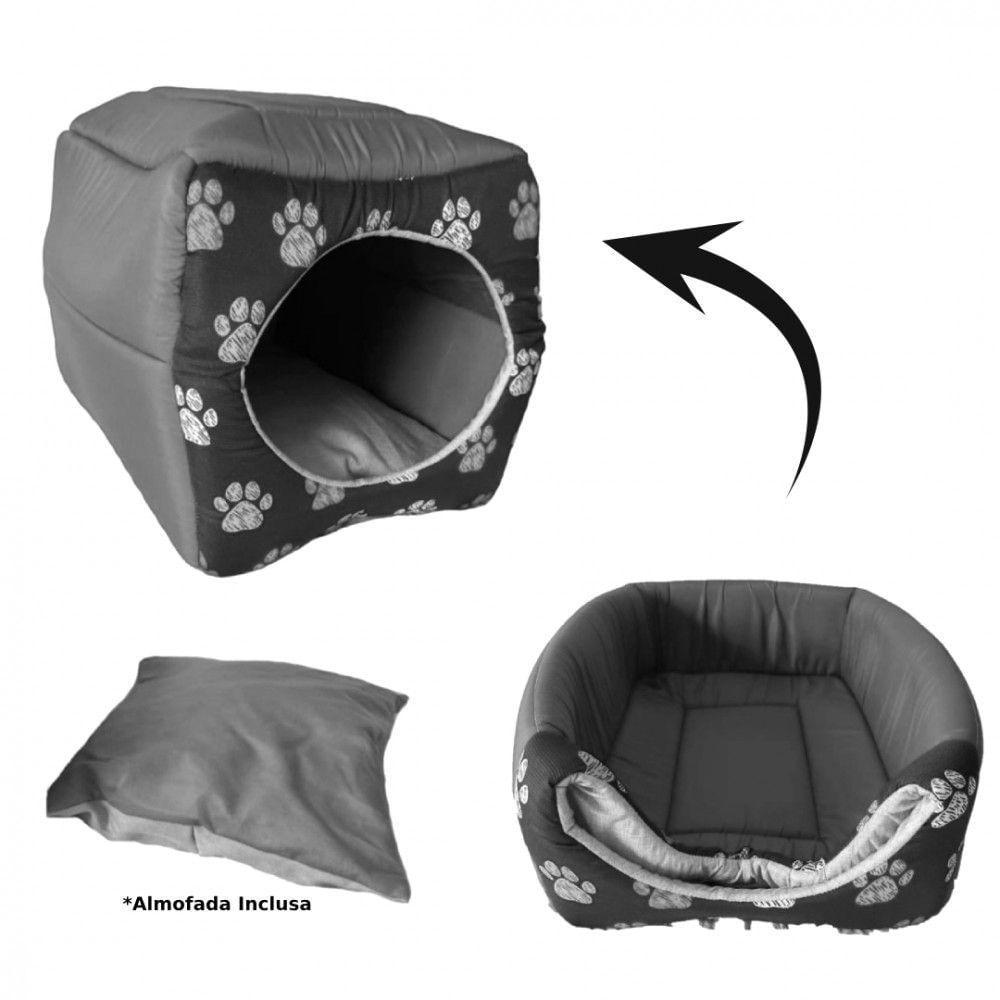 Cama Toca Iglu 3 Em 1 Para Cachorro E Gato Caminha Pet Elite Rosa