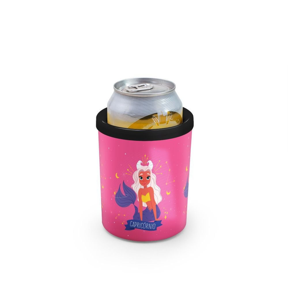 Porta Latas 350ml SIGNOS - Capricórnio - Rosa