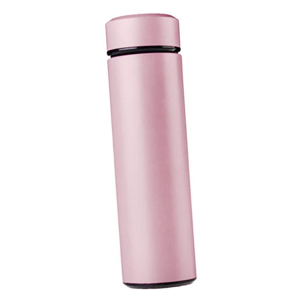 Garrafa Térmica Inteligente De Inox 500ml Tampa C-sensor De Temperatura Led água Café Chá Rosa Bebe