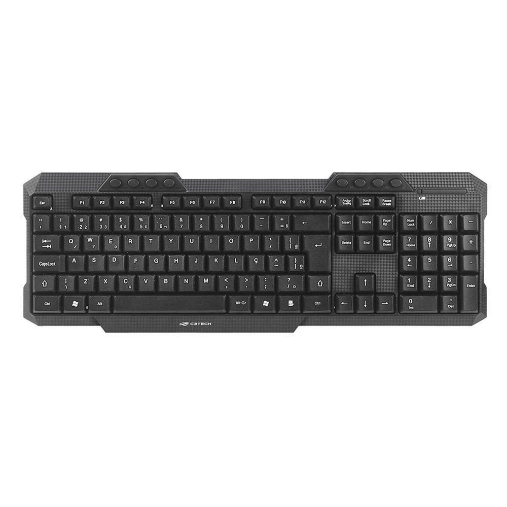 Kit Teclado E Mouse C3tech K-w10 Sem Fio Preto