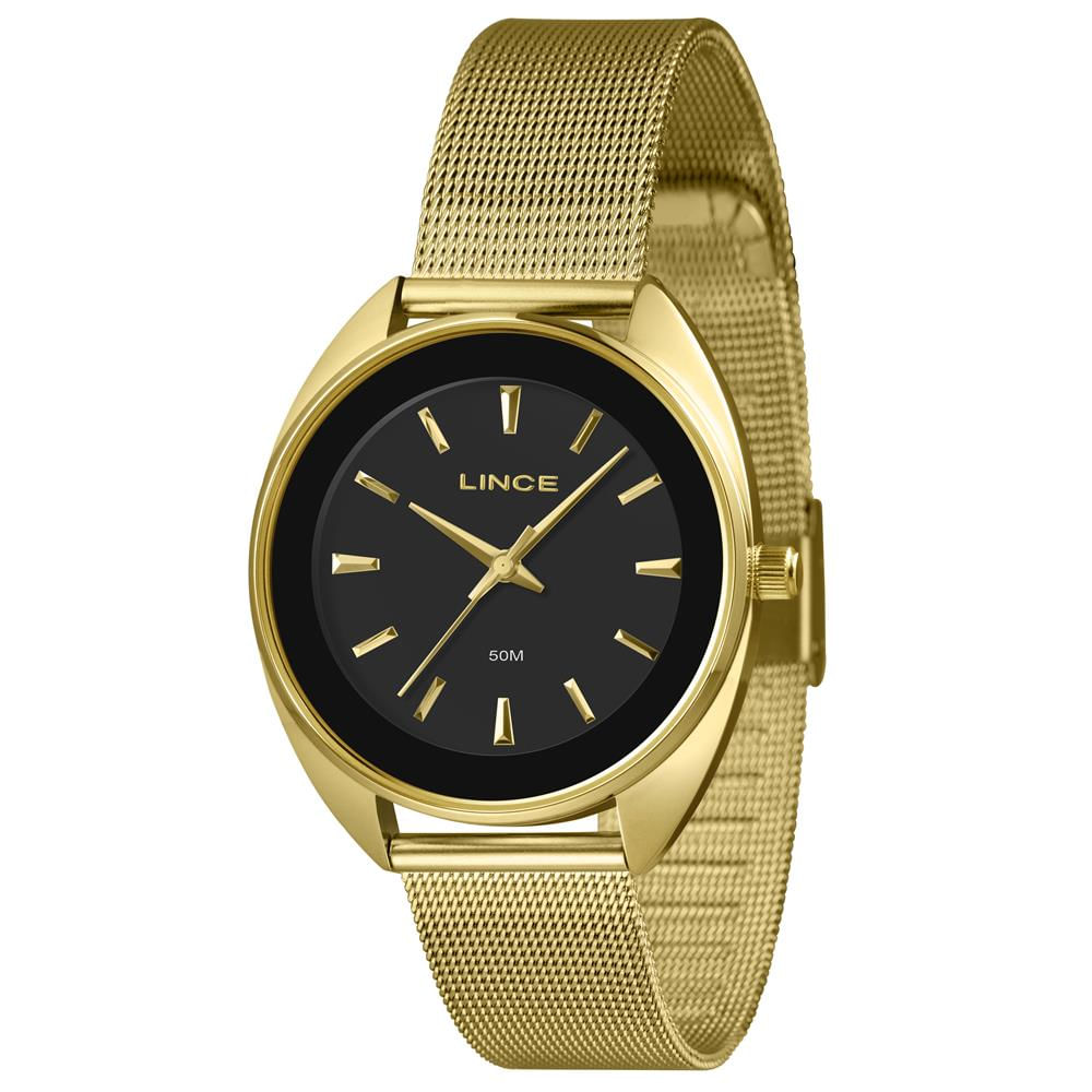 Relógio Lince Feminino Ref: Lrgj175l38 P1kx Casual Mesh Dourado