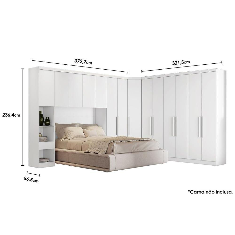 Quarto Casal Modulado Rizon 5 Peças Qc204 Freijo Cumaru - Novo Horizonte