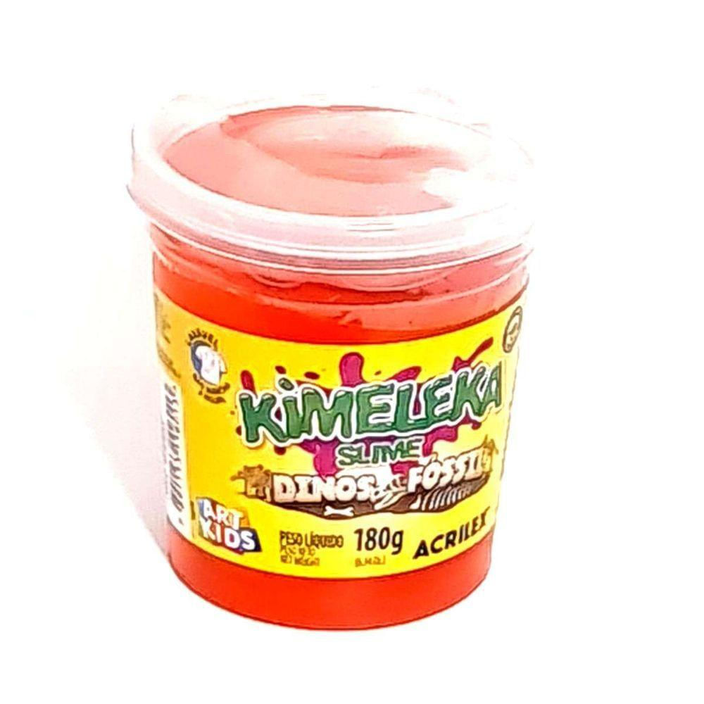 Slime Kimeleka Dinos Fóssil Pote Unidade 180g Vermelho