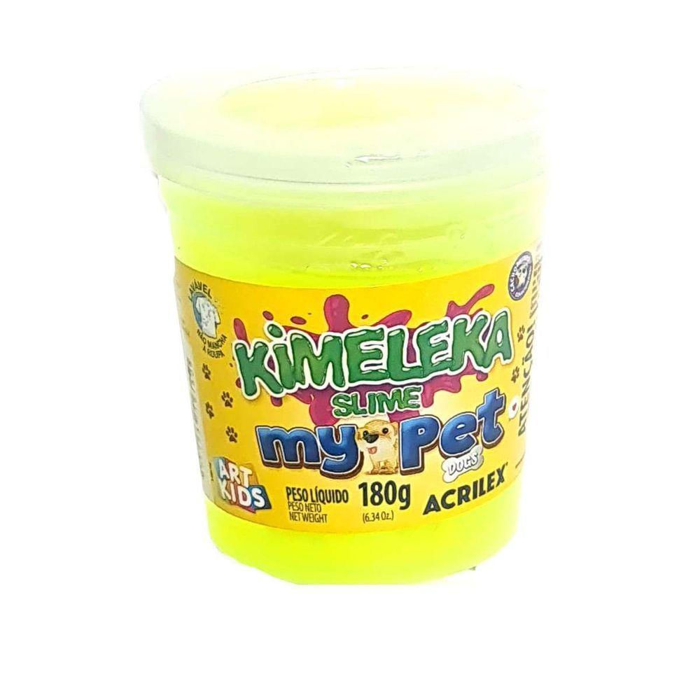 Slime Kimeleka My Pet Dogs Pote Unidade 180g Amarelo