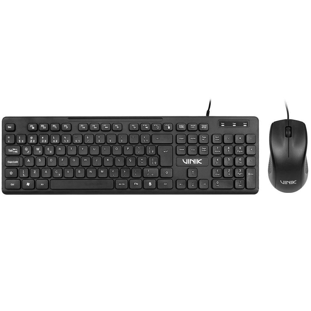 Kit Teclado E Mouse Usb Slim Chocolate Vinik - Sc100