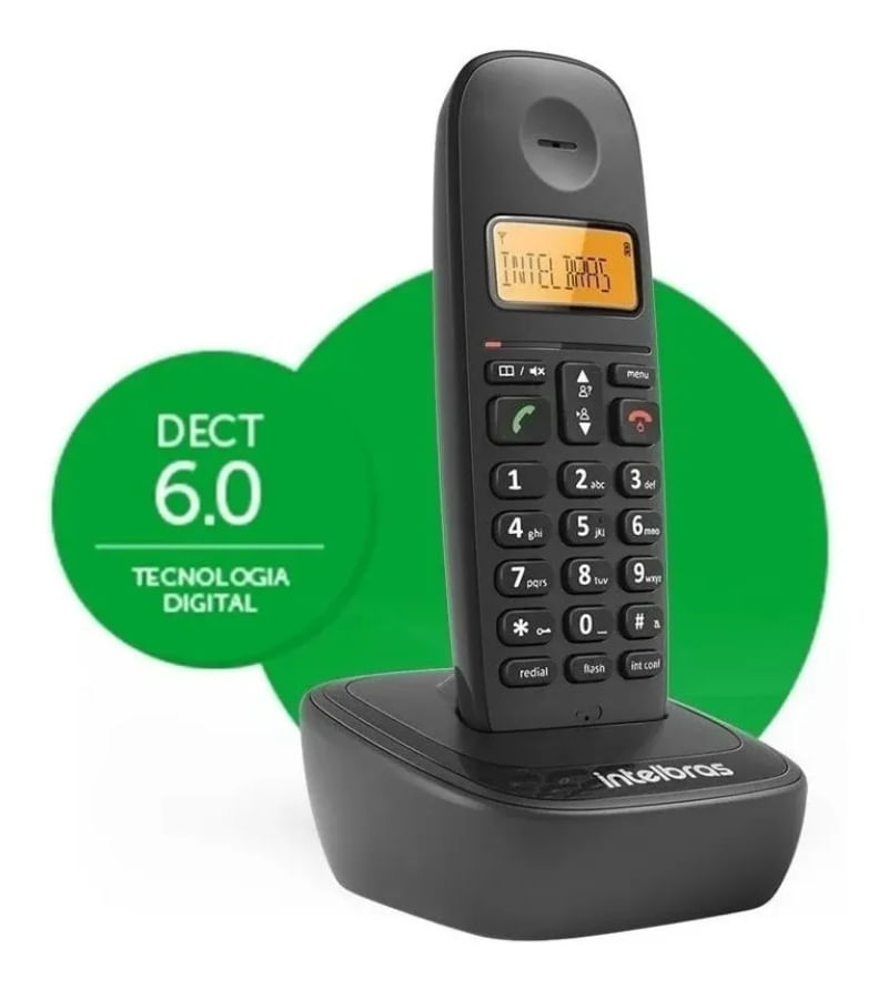 Telefone Sem Fio Intelbras Ts2510 Com Identificador De Chamadas Preto