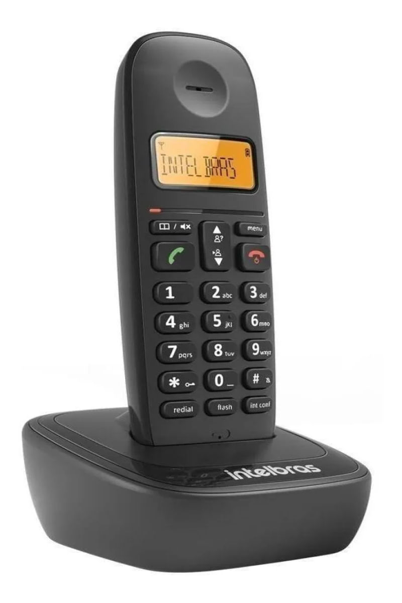 Telefone Sem Fio Intelbras Ts2510 Com Identificador De Chamadas Preto