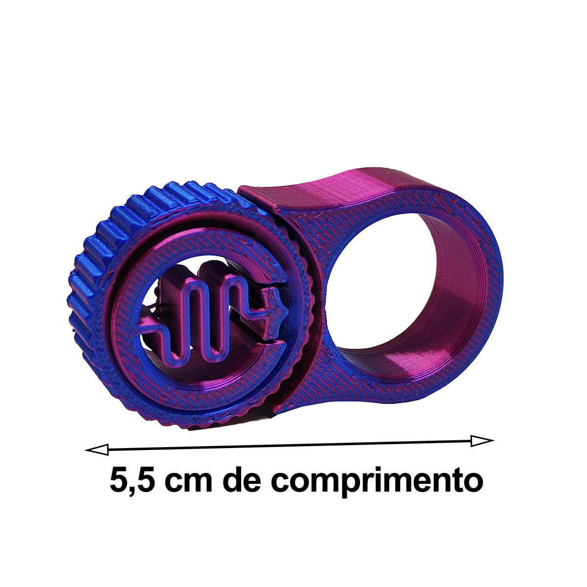 Fidget com Click Spinner Anelar Anel Clique Anti Estresse
