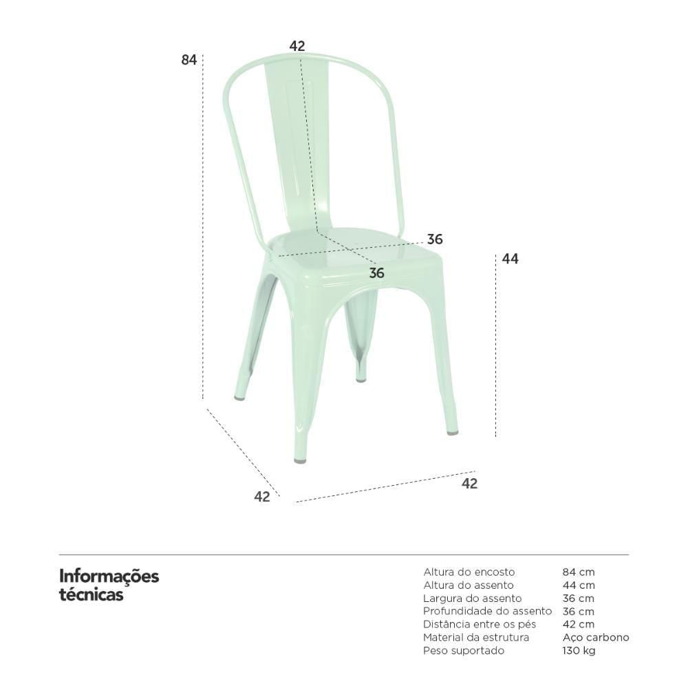 Kit 4 Cadeiras Verde Claro