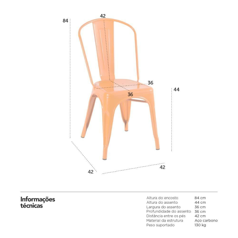 Kit 2 Cadeiras Laranja