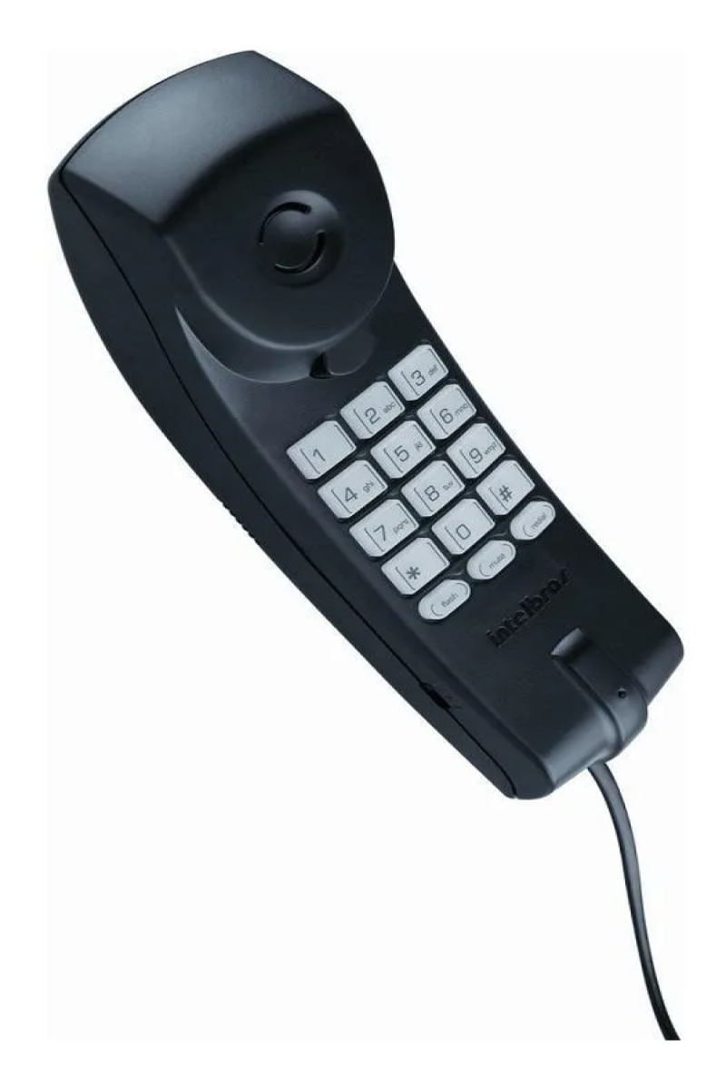 Telefone Interfone Fixo Com Fio Intelbras Tc20 Gôndola Preto