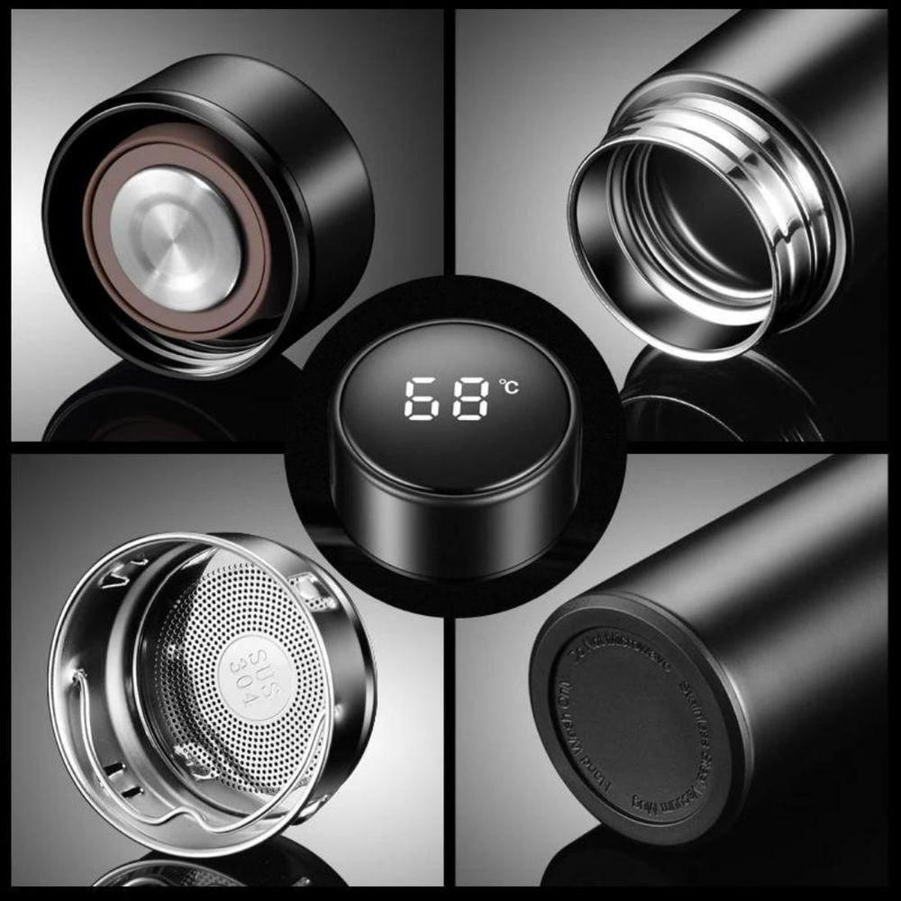 Garrafa Térmica Com Led Digital 480ml Medidor Digital