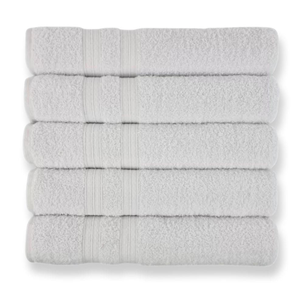 Kit Hotel 5 Toalhas Super Grossa E Felpuda 80x150cm Branco Beka
