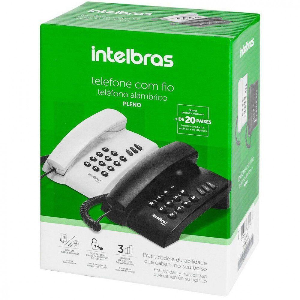 Telefone Pleno Sem Chave Intelbras Grafite Com Preto