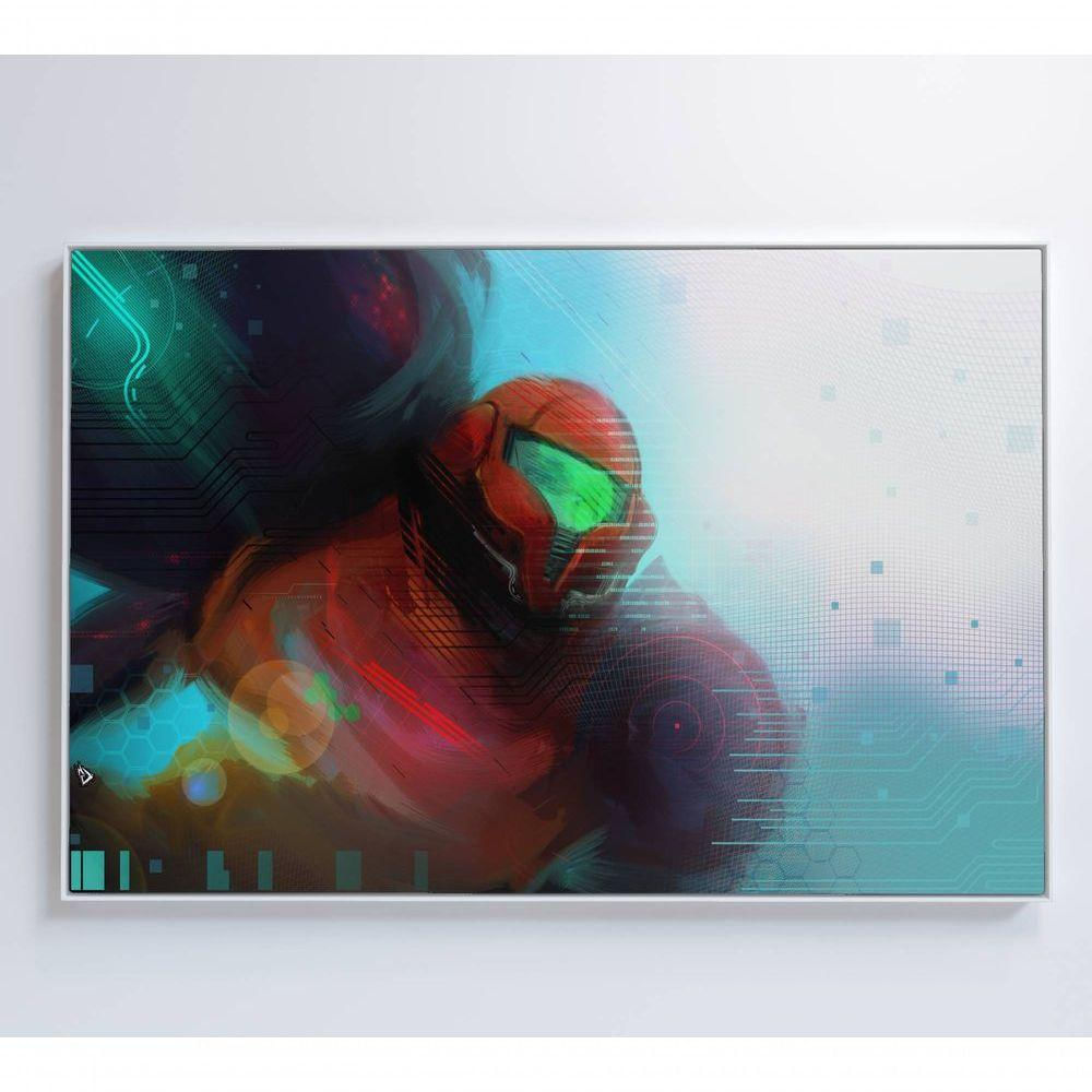 Quadro Jogo Super Metroid 120x80 Cm Vidro Impresso