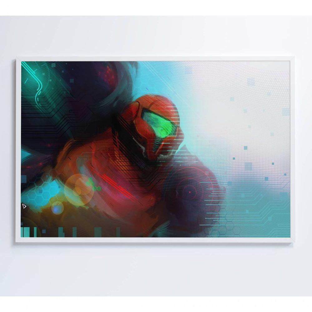 Quadro Jogo Super Metroid 120x80 Cm Vidro Impresso