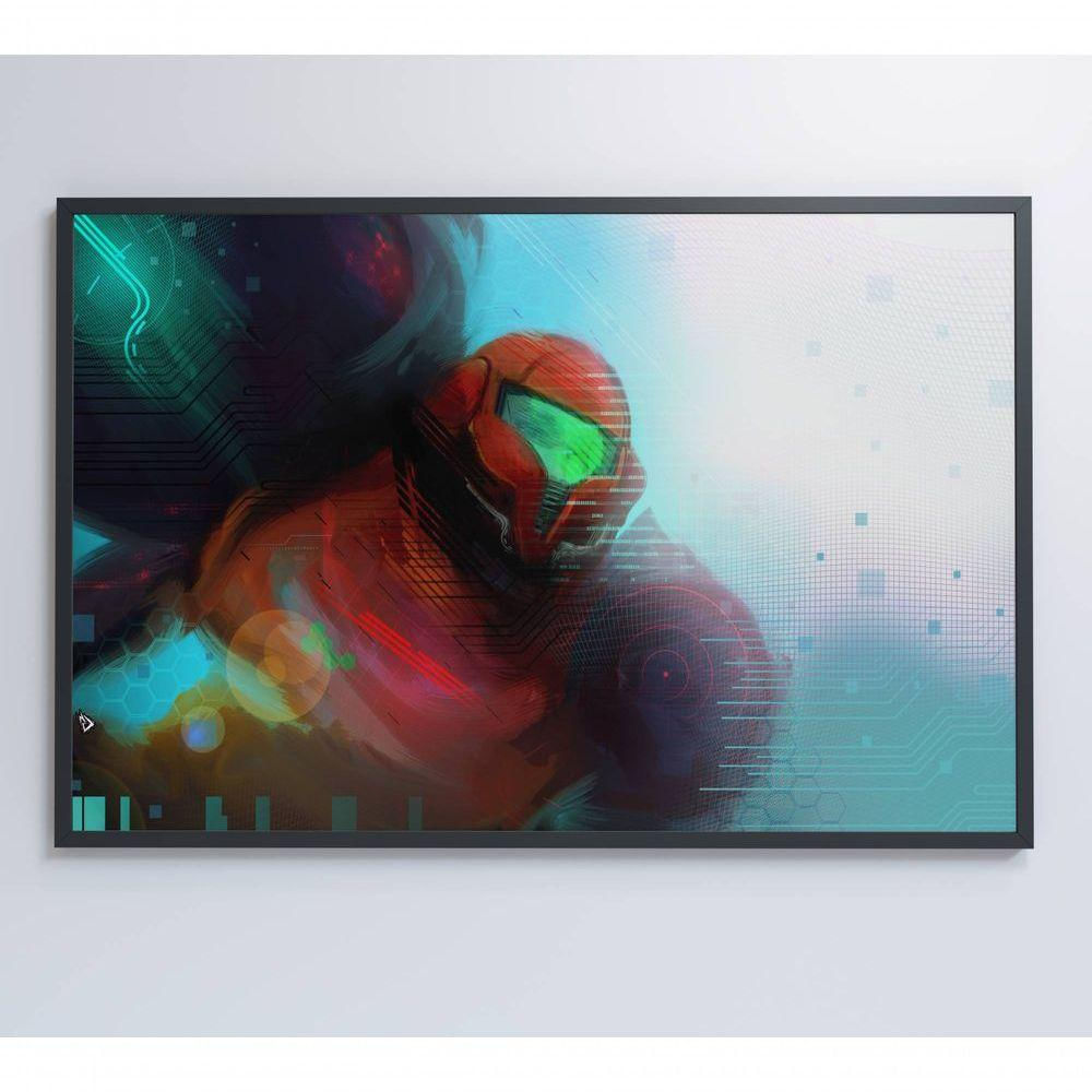 Quadro Jogo Super Metroid 120x80 Cm Vidro Impresso