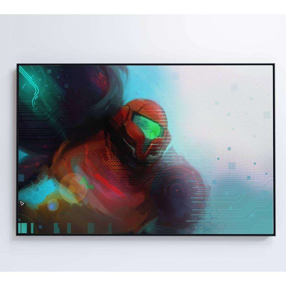 Quadro Jogo Super Metroid 120x80 Cm Vidro Impresso