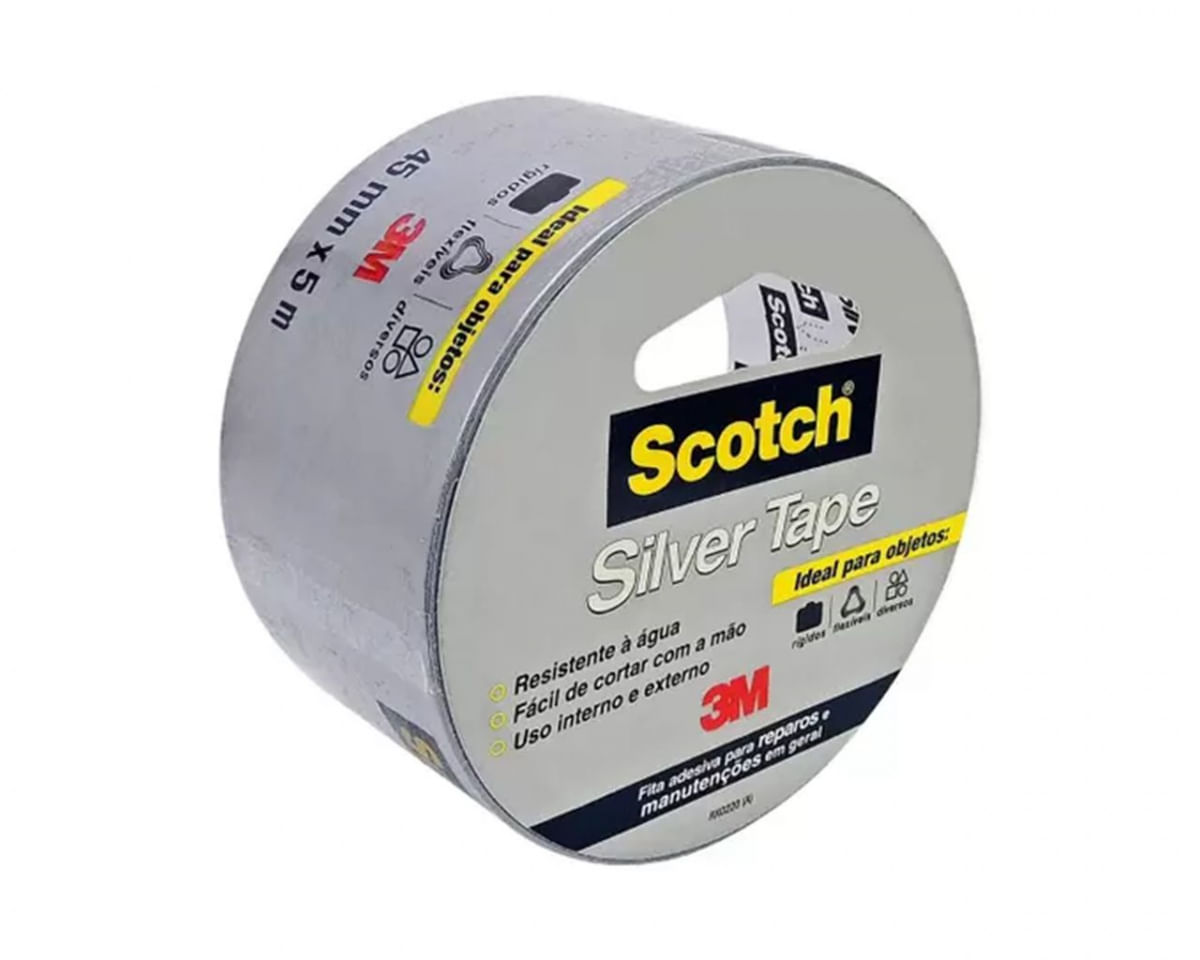 Fita Silver Tape 3M 45Mmx5M Cinza