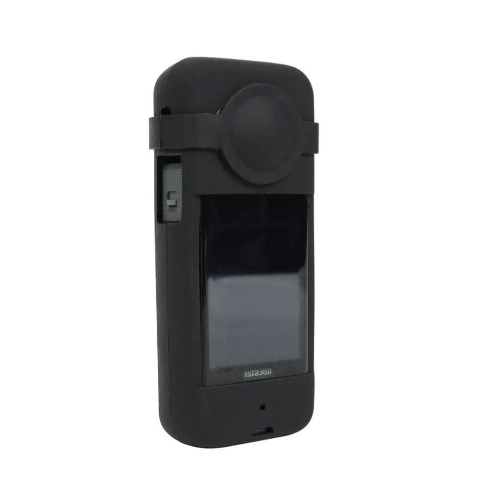 Case capa de Silicone para Câmera Insta360 X3 + Protetor de lente Preto