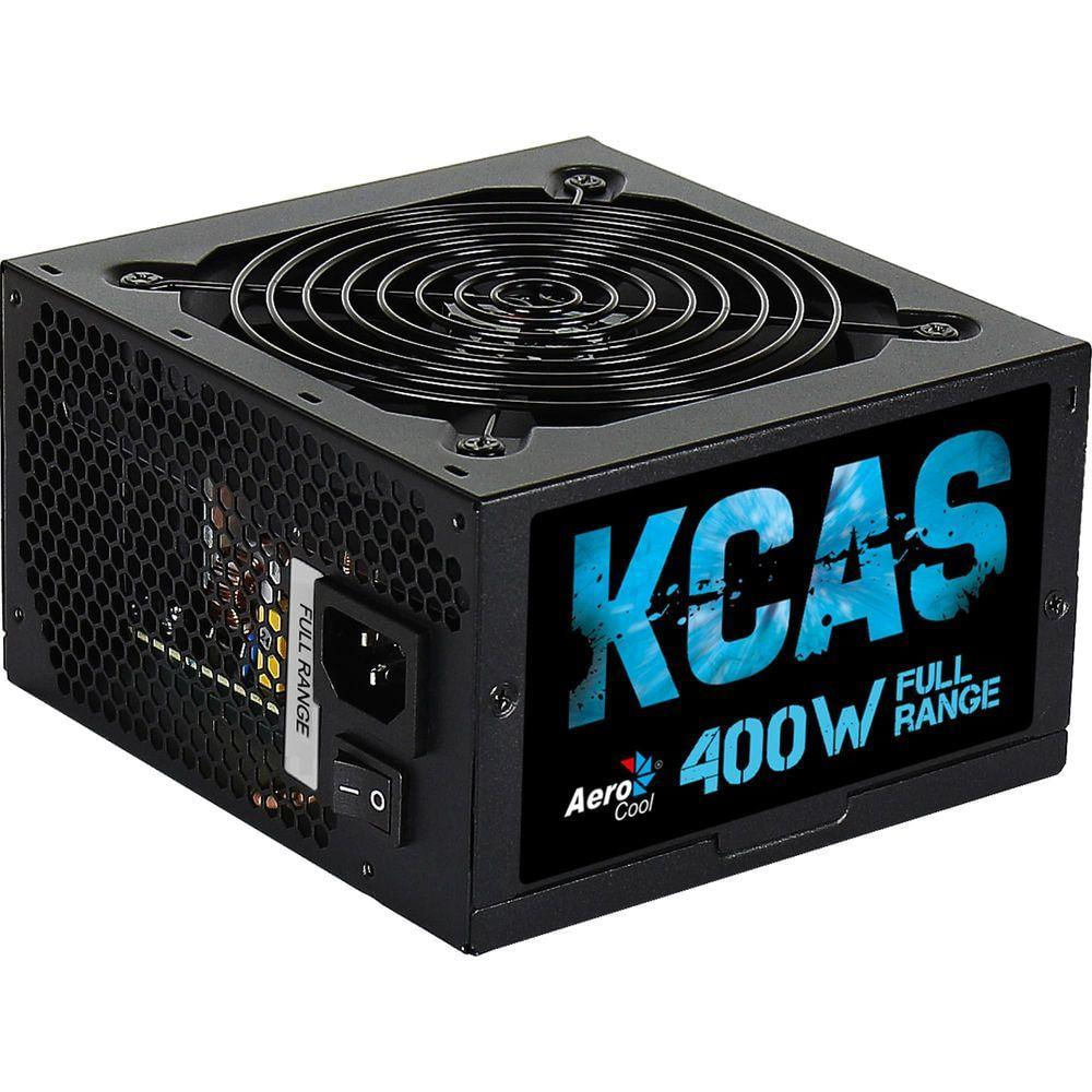 Fonte Gamer Atx Aerocool Kcas 400w 80 Plus Full Range Apfc